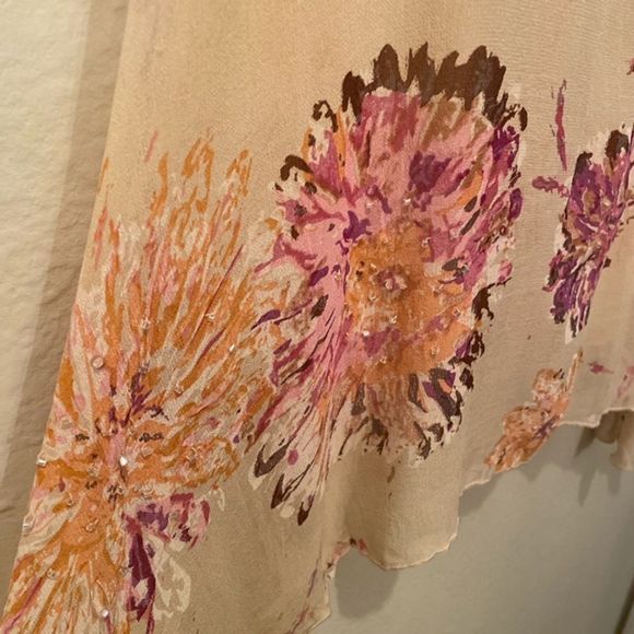 Hale Bob Paris-Los Angeles Sheer Top With Crystals And Sequins - Picture 10 of 12